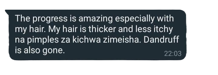 WhatsApp review from happy customer