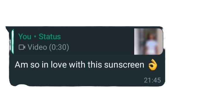 WhatsApp review from happy customer