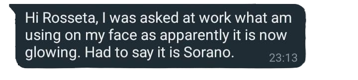 WhatsApp review from happy customer